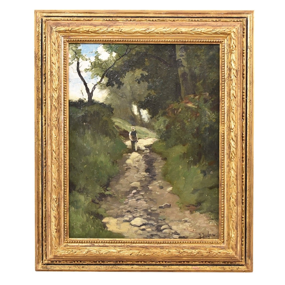 Antique Landscape Painting, Nature Painting, Bertin, XIX Century For Sale  at 1stDibs